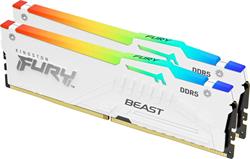 Kingston FURY Beast DDR5 32GB (Kit 2x16GB) 6000MT/s DIMM CL36 White RGB EXPO