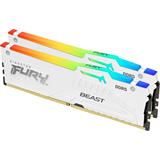 Kingston FURY Beast DDR5 32GB (Kit 2x16GB) 6000MT/s DIMM CL36 White RGB EXPO