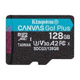 Kingston paměťová karta 128GB microSDXC Canvas Go Plus Gen4 C10 UHS-I U3