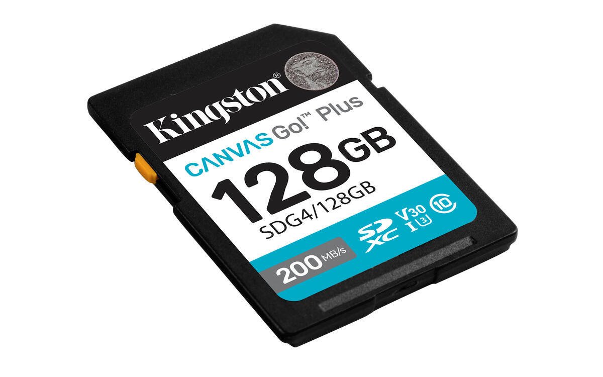Kingston paměťová karta 128GB SDXC Canvas Go Plus Gen4 C10 UHS-I U3