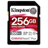 Kingston paměťová karta 256GB Canvas React Plus SDXC UHS-II 300R/260W U3 V90 for Full HD/4K/8K