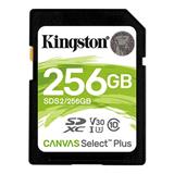 Kingston paměťová karta 256GB Canvas Select Plus SD UHS-I (čtení/zápis: 100/85MB/s)