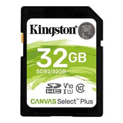 Kingston paměťová karta 32GB Canvas Select Plus SD UHS-I (čtení/zápis: 100/85MB/s)