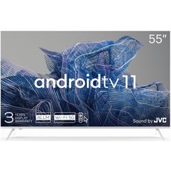 KIVI - 55', UHD, Android TV 11, White, 3840x2160, 60 Hz, Sound by JVC, 2x12W, 83 kWh/1000h , BT5.1, HDMI ports 4