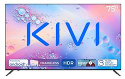 KIVI - 75', UHD, Android TV 11, Černá, 3840x2160, 60 Hz,rep. 2x12W, 127 kWh/1000h , BT5, HDMI 4x, USB 2x