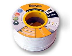 Koaxiální kabel Televes T100 Cu/Al 2126/100m white