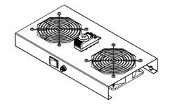 Legrand EvoLine ventilační jednotka pro nástěnné rozváděče, 2x ventilátor + termostat, montáž na stropu rozvaděče