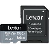 Lexar paměťová karta 64GB High-Performance 1066x microSDXC™ UHS-I, (čtení/zápis:160/70MB/s) C10 A2 V30 U3