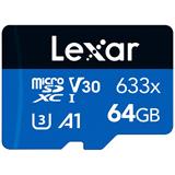 Lexar paměťová karta 64GB High-Performance 633x microSDXC™ UHS-I, (čtení/zápis:100/45MB/s) C10 A1 V30 U3