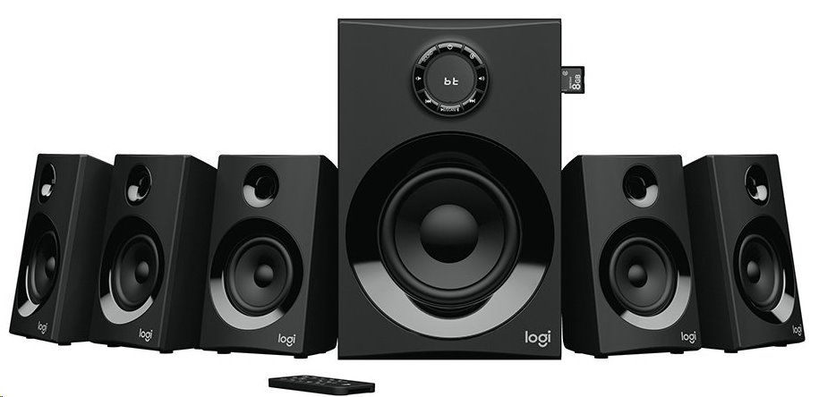 Logitech audio system 5.1 Z607 Surround Sound with Bluetooth - BLACK - BT - PLUGC - EU