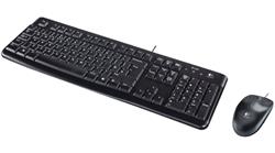 Logitech drátové combo klávesnice myš MK120 - DEU layout - černá