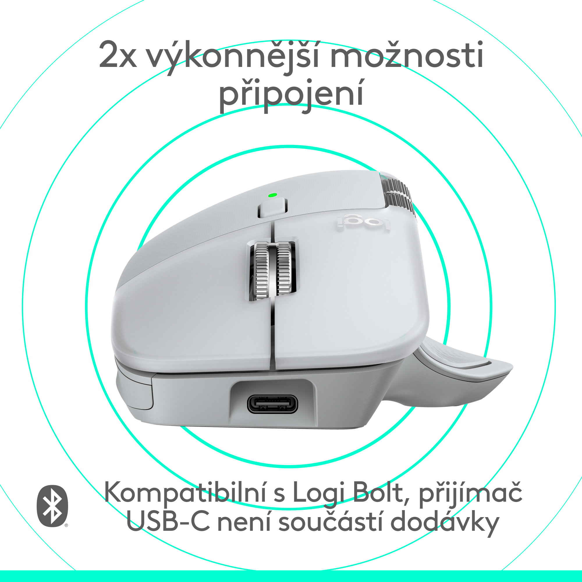 Logitech MX Master 4 for Mac - WHITE SILVER - EMEA
