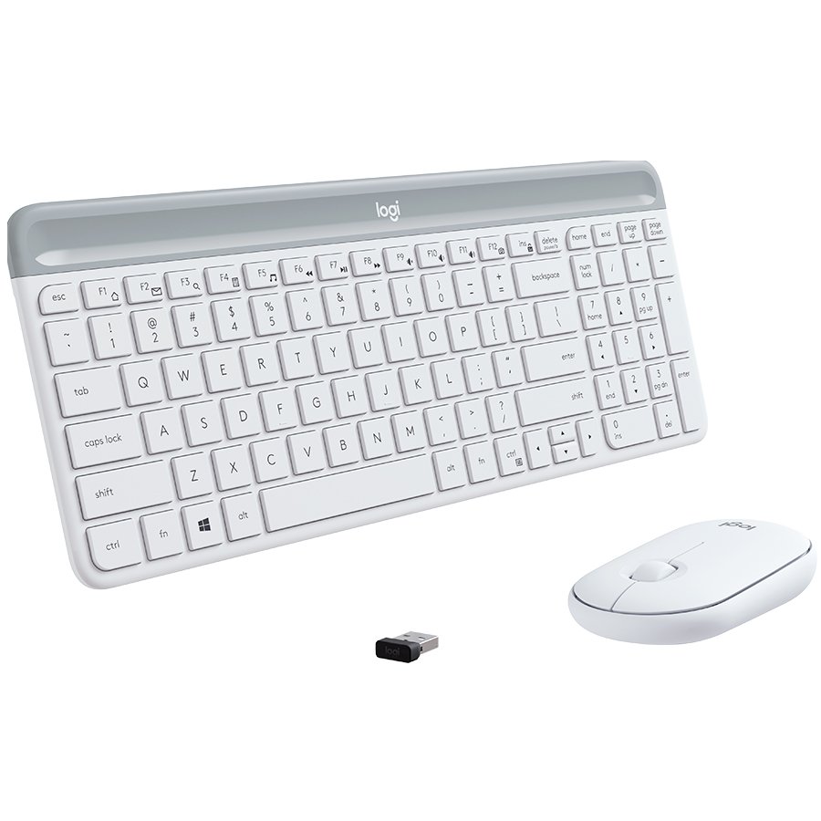 Logitech Slim Wireless Keyboard and Mouse Combo MK470 - OFFWHITE - US INT'L - INTNL