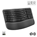 Logitech Wave Keys for business wireless ergonomic keyboard GRAPHITE - US INT'L - 2.4GHZ/BT