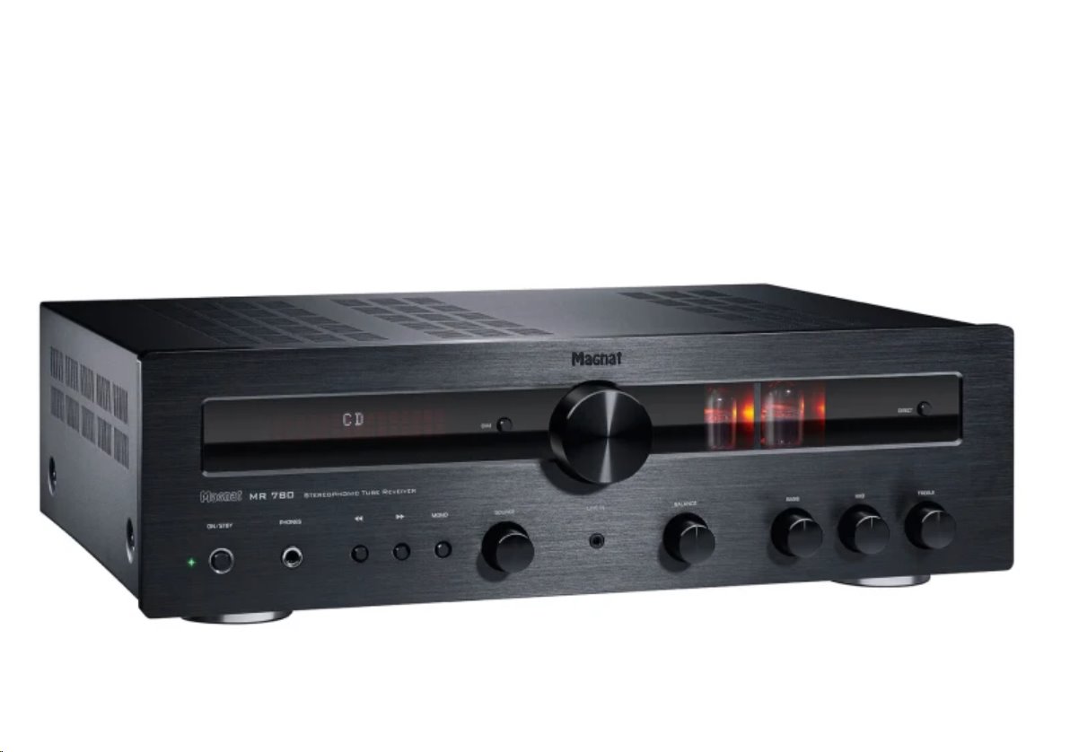 Magnat - MR 780 / Hybridní stereo receiver / 2× el. ECC 81 / 2× 100 W / DAB+ / FM / BT / Černý