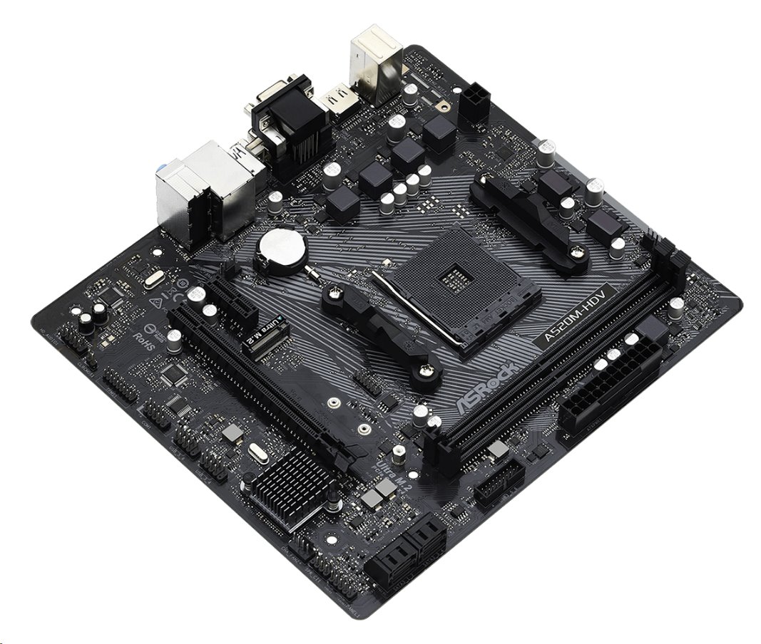 MB Asrock A520M-HDV /AM4/2xDDR4/M.2/HDMI/DVI-D/D-Sub/mATX