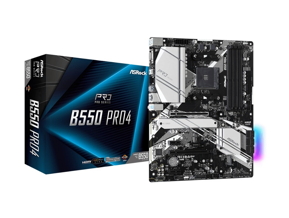 MB Asrock B550 PRO4 /AM4/4xDDR4/M.2/HDMI/D-sub/ATX