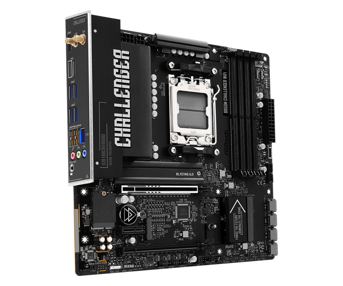 MB Asrock B850M CHALLENGER WIFI /AM5/4xDDR5/M.2/W7+BT5.4/HDMI/mATX