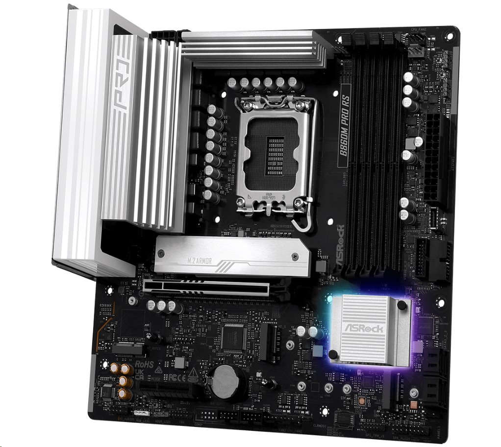 MB Asrock B860M PRO RS /LGA1851/4xDDR5/M.2/HDMI/DP/mATX