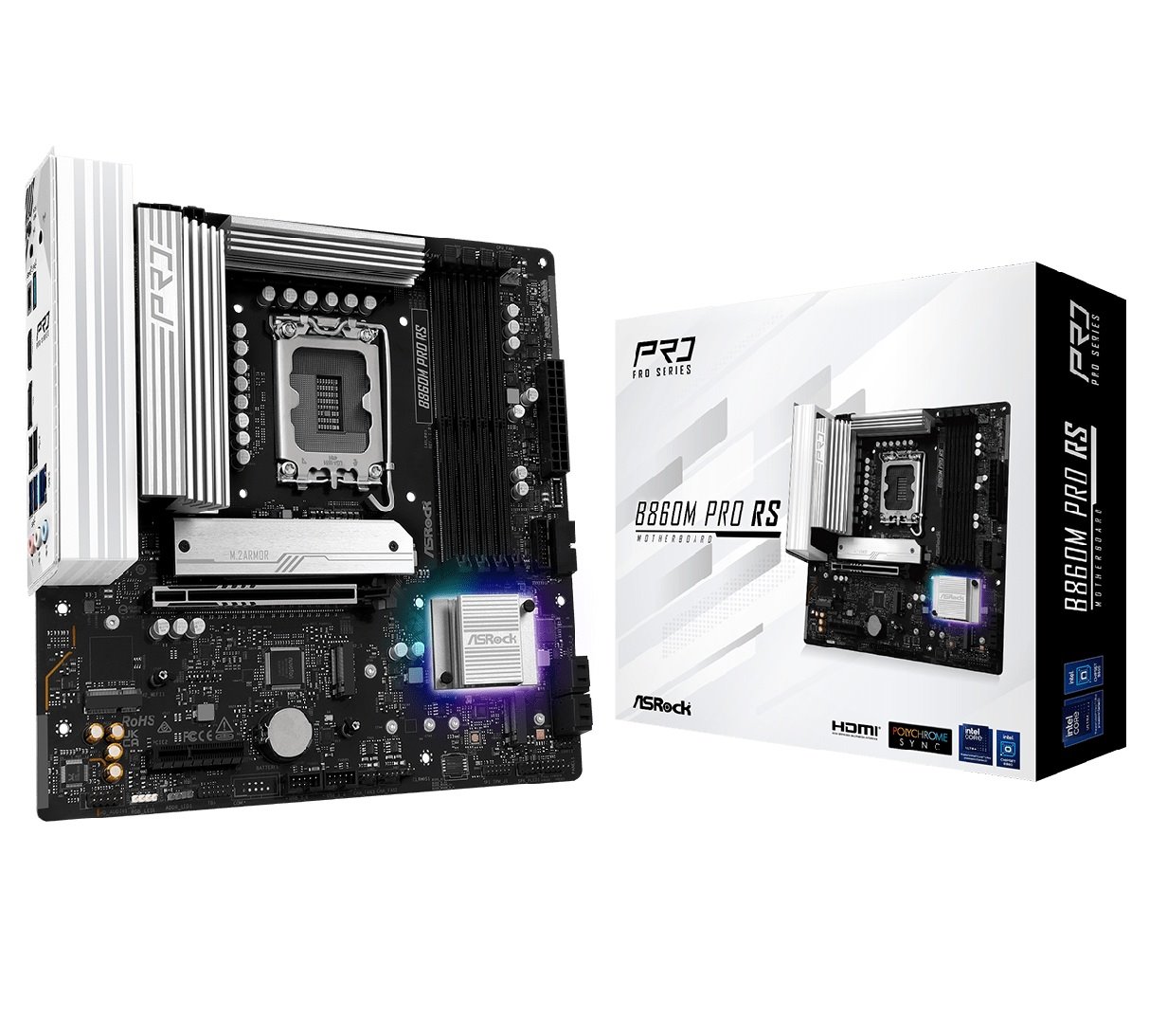 MB Asrock B860M PRO RS /LGA1851/4xDDR5/M.2/HDMI/DP/mATX