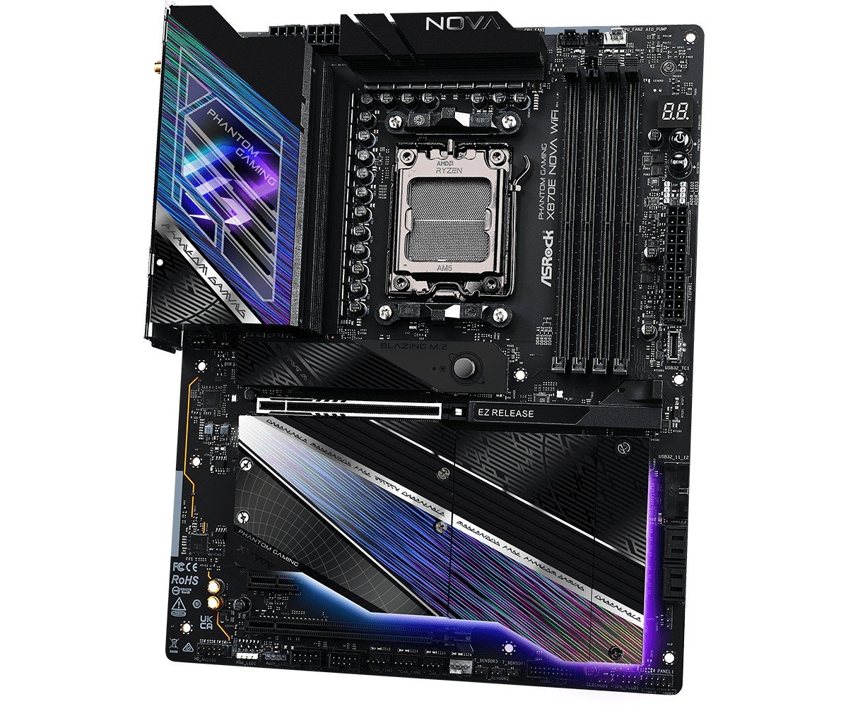 MB Asrock Phantom Gaming X870E Nova WIFI /AM5/4xDDR5/M.2/W7+BT5.4/HDMI/USB4/ATX