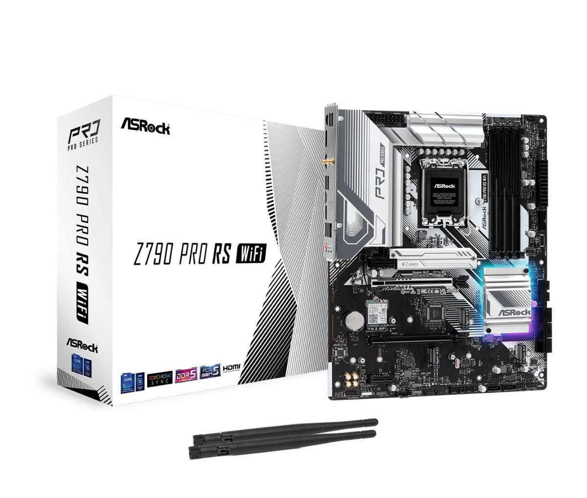 MB Asrock Z790 PRO RS WIFI /LGA1700/4xDDR5/M.2/W6E+BT5.3/HDMI/DP/eDP/ATX