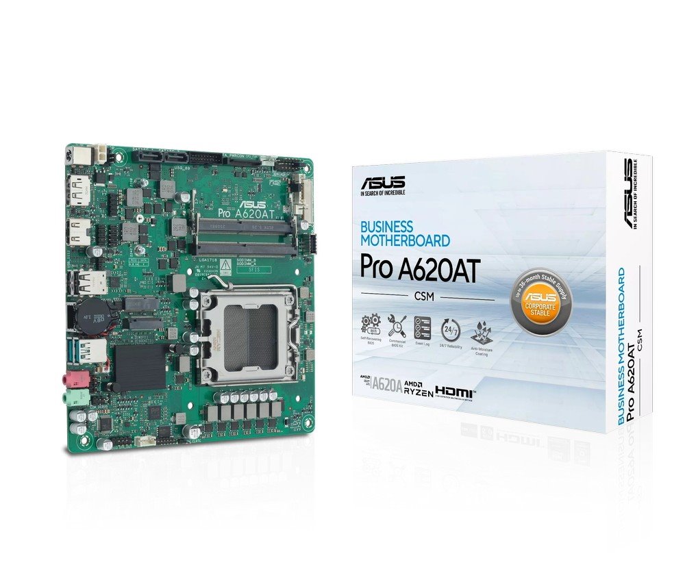 MB ASUS Pro A620AT-CSM /AM5/2xDDR5/M.2/HDMI/DP/mITX