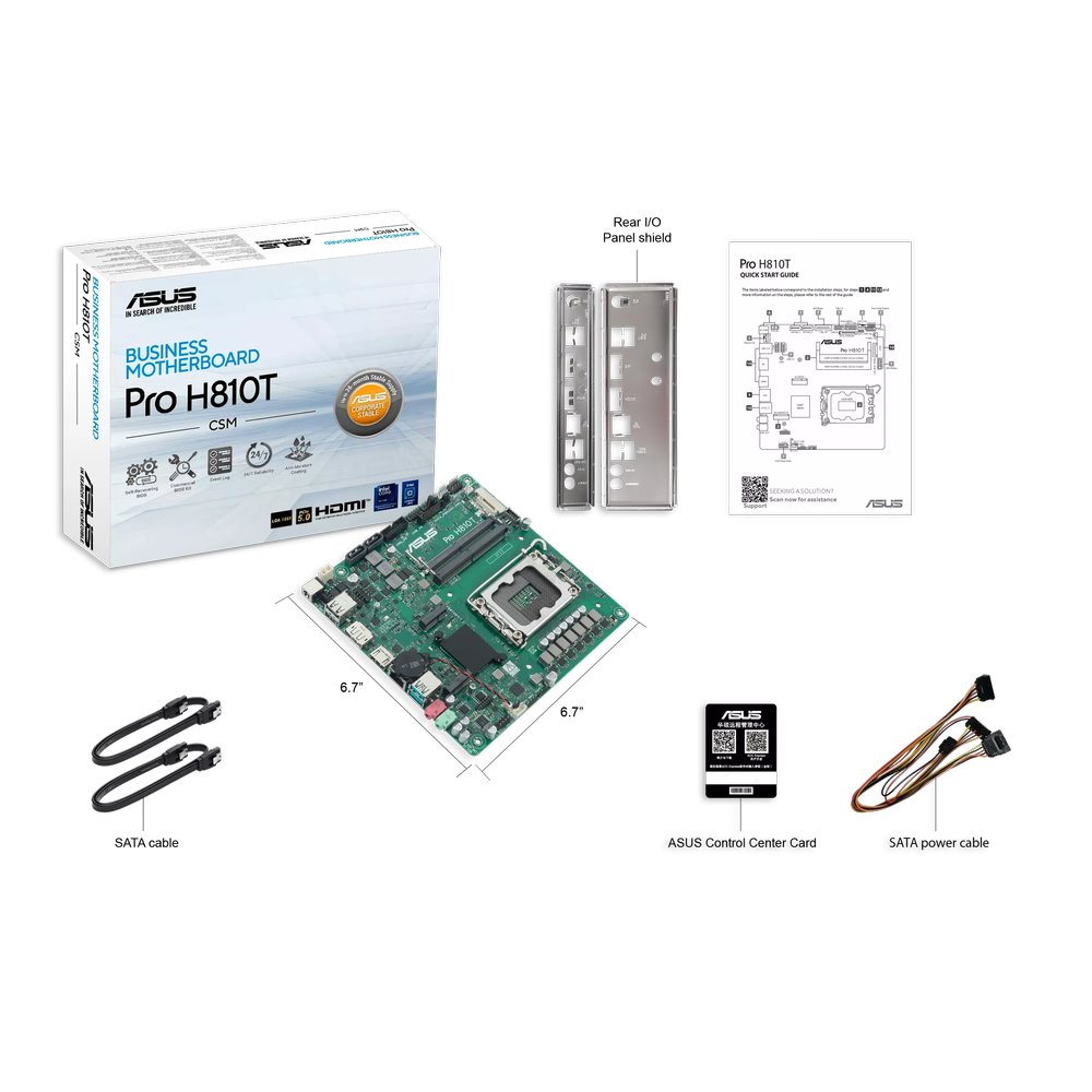 MB ASUS Pro H810T-CSM /LGA1851/2xDDR5/M.2/HDMI/DP/mITX