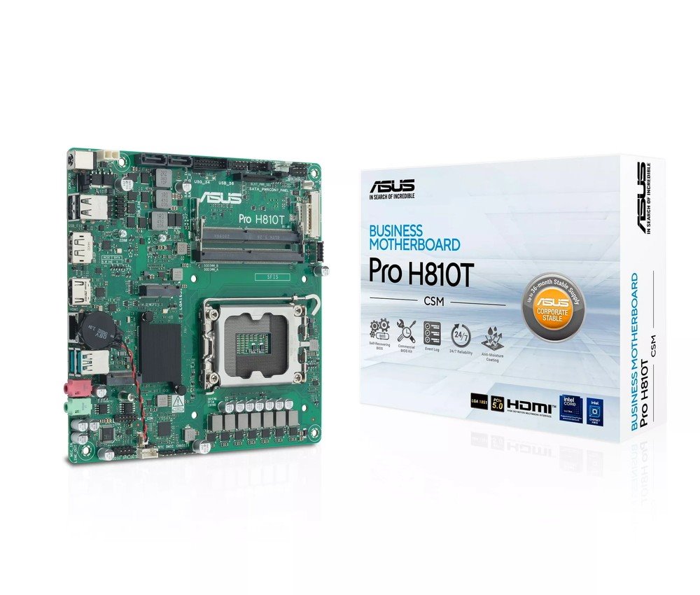 MB ASUS Pro H810T-CSM /LGA1851/2xDDR5/M.2/HDMI/DP/mITX