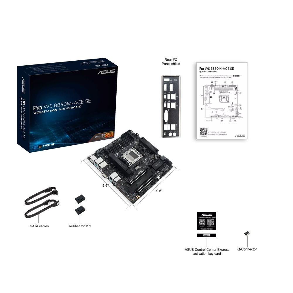 MB ASUS Pro WS B850M-ACE SE /AM5/4xDDR5/M.2/HDMI/DP/D-sub/mATX