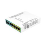 MikroTik Router 5x Gbit LAN, 128MB RAM, USB, SFP, PoE 802.3at, +L4, PoE