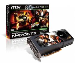 MSI VGA N470GTX-M2D12 1,28 GB D5 607/3348MHz 2xDVI+mini HDMI, PCIe x16, SLi