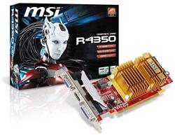 MSI VGA R4350 PCIe 512MB DDR2 64bit 600/800MHz HDMI+DVI+VGA Heatsink
