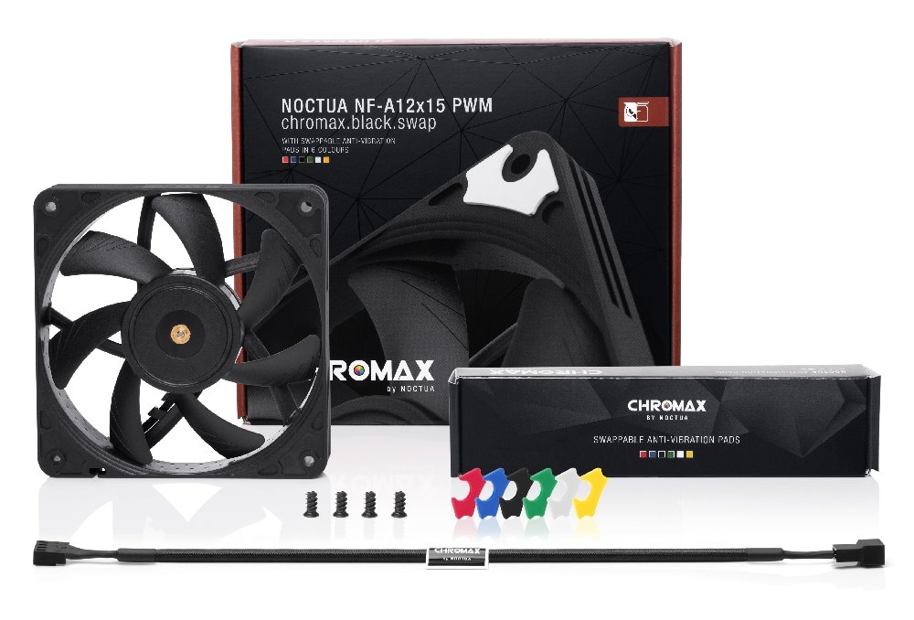 Noctua ventilátor NF-A12x15 PWM chromax.black.swap