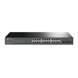 Omada 28-Port PoE+ Gigabit Smart Switch with 4 SFP Slots PORT: 24× Gigabit PoE+ Ports, 4× Gigabit SFP Slots SPEC: 802.3a