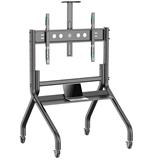 ONKRON Stojan na kolečkách pro obrazovky 60"-120" obrazvoky do 150 kg, Černý