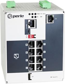 PERLE IDS-509PP8-XT Industrial Managed PoE Switch