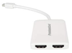 PremiumCord adaptér mini DisplayPort - 2x HDMI splitter, rozlišení 3D, 4K*2K@60Hz