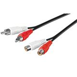 PremiumCord Kabel 2x Cinch-2x Cinch, M/F 10m