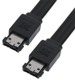 PremiumCord Kabel eSATA-eSATA, 1m, stíněný, černý