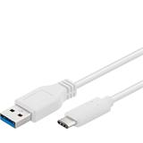 PremiumCord Kabel USB 3.2 konektor C/male - USB 3.0 A/male, bílý, 0,5m