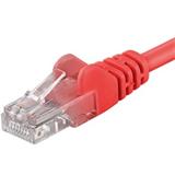PremiumCord Patch kabel Cat5E UTP, délka 0.25m, červená
