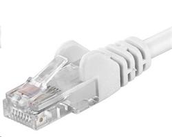 PremiumCord Patch kabel Cat5E UTP, délka 1m, bílá