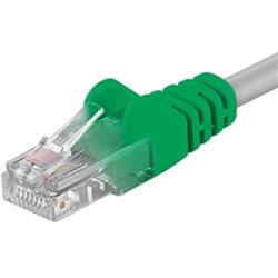 PremiumCord Patch kabel Cat5E UTP, délka 3m, křížený, šedá