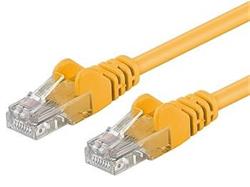 PremiumCord Patch kabel UTP RJ45-RJ45 level 5e 0.25m žlutá