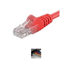 PremiumCord Patch kabel UTP RJ45-RJ45 level 5e 1m červená