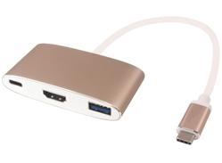 PremiumCord Převodník USB-C na HDMI + USB3.0 + PD ( USB Power Delivery )