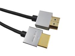 PremiumCord Slim HDMI 2.0 High Speed + Ethernet kabel, zlacené konektory, 1m