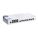 QNAP managovatelný switch QSW-M408-4C (12 portu: 8x Gigabit port + 4x 10G SFP+ / 10GbE kombo porty)
