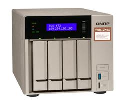 QNAP TVS-473e-8G, Tower, 4-bay NAS, AMD R series RX-421BD 2.1 GHz QC, 8GB, 4 GigaLan, optional 10GbE via PCIe card